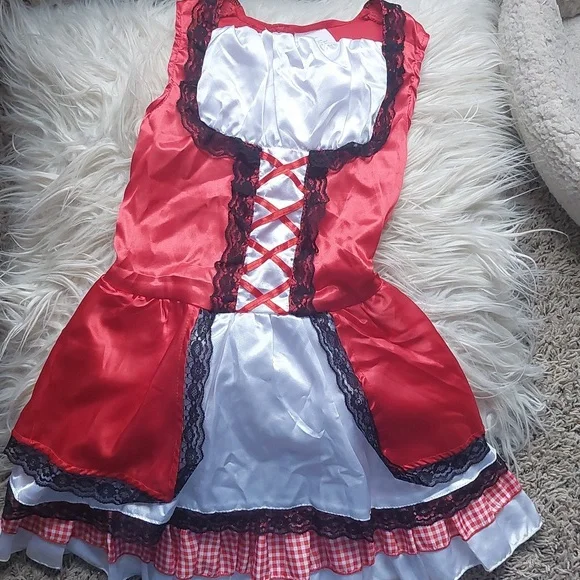 Source Unknown Costumes | Little Red Riding Hood Or German Festival Dress Only 6 | Color: Black/Red | Size: 5-6 | Erinval13's Closet